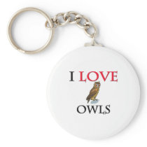 I Love Owls Key Chain