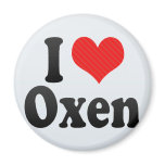 I Love Oxen magnets
