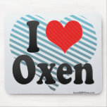 I Love Oxen mousepads
