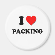I Love Packing Magnet