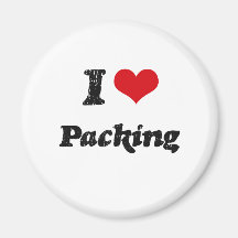 I Love PACKING Magnets