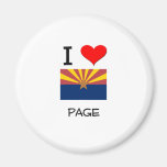 I Love PAGE Arizona Fridge Magnets