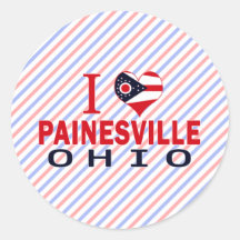 I love Painesville, Ohio Round Stickers