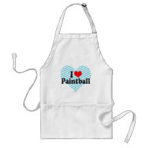 I Love Paintball Aprons