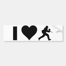 I Love Paintball Bumper Sticker