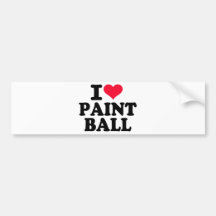 I love Paintball Bumper Sticker