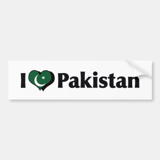 I Love Pakistan Flag Bumper Stickers Zazzle