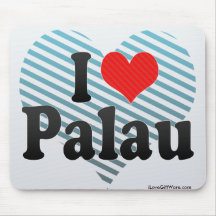 I Love Palau Mouse Pads