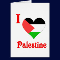 I Love Palestine Flag cards