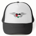 I Love Palestine -wings hats