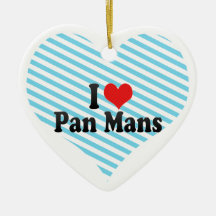 I Love Pan Mans Christmas Ornament