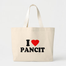 I Love Pancit Canvas Bags