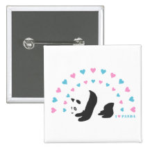 I Love Panda Pins