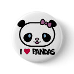 I Love Pandas Pin