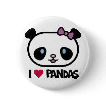 I Love Pandas Pin