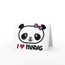 I Love Pandas Card