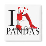 I Love Pandas Magnets