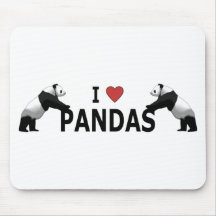 I Love Pandas Mousepads