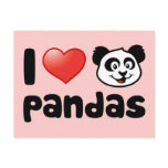 I Love Pandas postcards