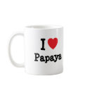 I love Papaya heart T-Shirt mugs