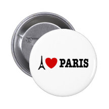 I Love Paris Buttons
