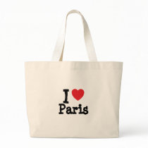 I love Paris heart custom personalised Canvas Bag