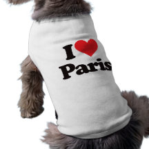 I Love Paris Pet T Shirt