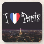 I Love Paris Set of Cork Coasters