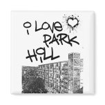 I Love Park Hill magnets