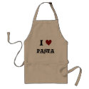 I Love Pasta Khaki Cooking Apron