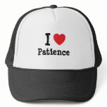 I love Patience heart T-Shirt hats
