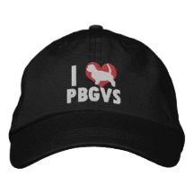 I Love PBGVs Embroidered Hat (Dark)