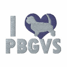 I Love PBGVs Embroidered Zip Hoodie