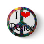 I love Peace buttons