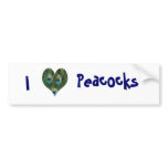 I Love Peacocks Bumper Sticker bumper stickers