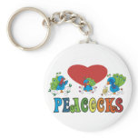 I Love Peacocks keychains