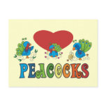 I Love Peacocks Post Card