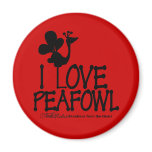 I Love Peafowl silhouette Magnet