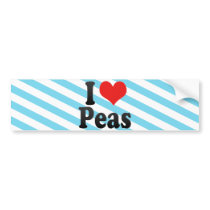 I Love Peas Bumper Stickers