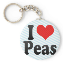 I Love Peas Keychains