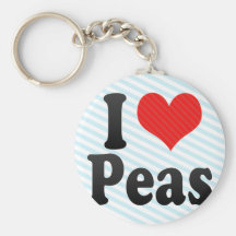 I Love Peas Keychains