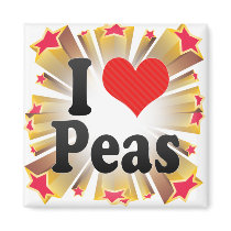 I Love Peas Refrigerator Magnets