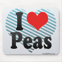 I Love Peas Mouse Pad
