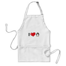 I Love Penguins Aprons