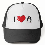 I Love Penguins Trucker Hats