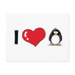 I Love Penguins postcards