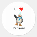 I Love Penguins Sticker