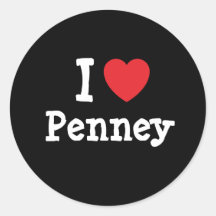 I love Penney heart T-Shirt Stickers