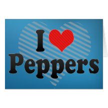I Love Peppers Greeting Card