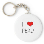 I Love Peru keychains